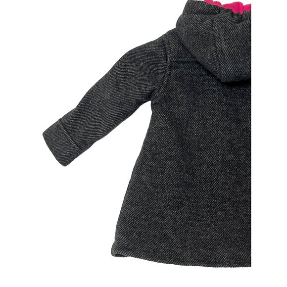 Madden Girl Toddler Girls Gray Toggle Snap Zip Coat Hood 2T Wool Blend - Picture 8 of 16